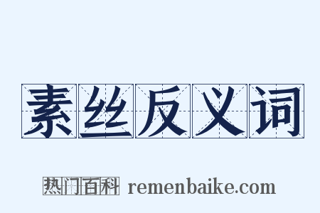 素丝反义词是什么意思的图片